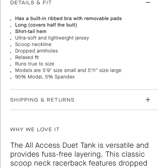 $85 Bandier All Access NYC Black Duet Tank Top in XS - Luxury Athleisure Top - Picture 8 of 15